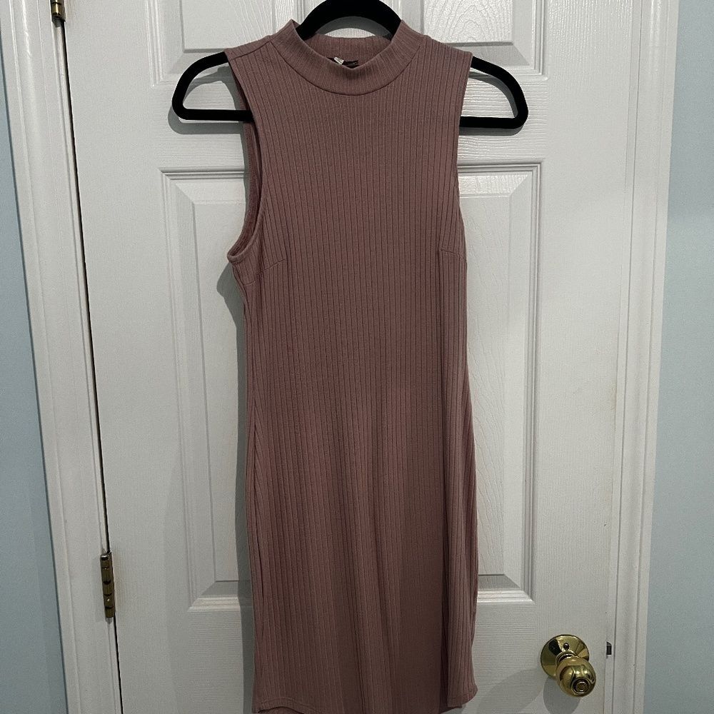 Pink sweater dress